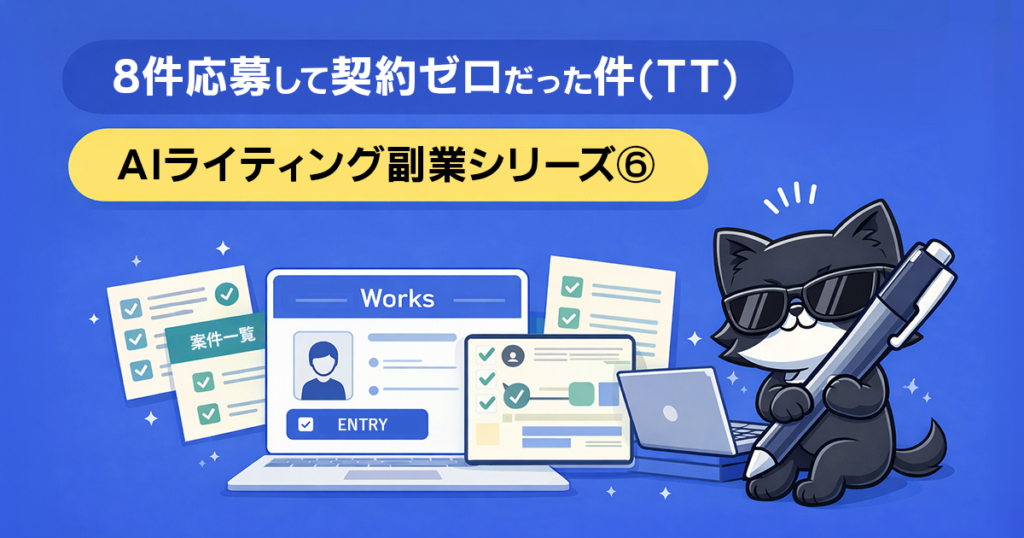 8件応募して契約ゼロだった件(TT)｜AIライティング副業シリーズ⑥