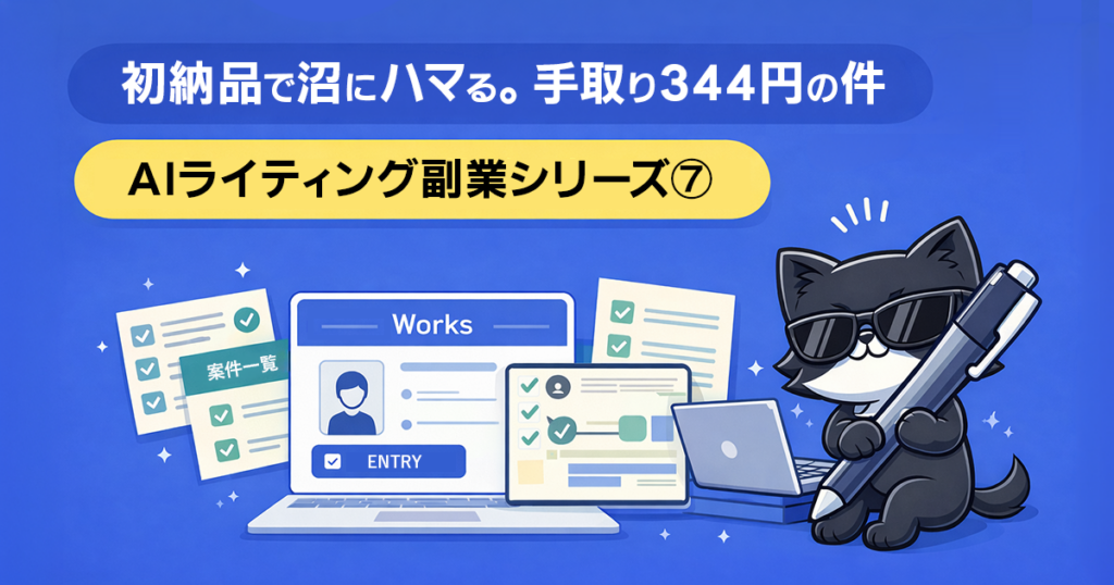 初納品で沼にハマる。手取り344円の件｜AIライティング副業シリーズ⑦